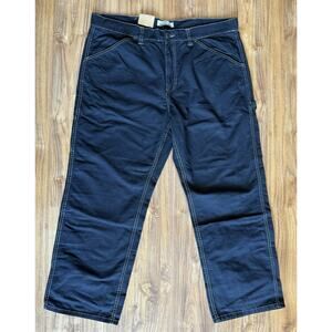 Blue Mountain Fleece Lined Jeans Black WorkwearCarpenter Men's Size 40X30‎ NWT